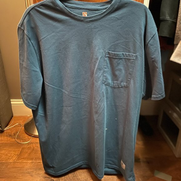 Men's Plain Blue T-shirt - Picture 1 of 2